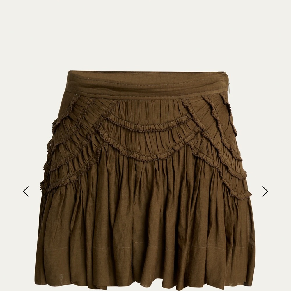 Brown Tiered Ruffle Mini Skirt - Picture 7 of 8